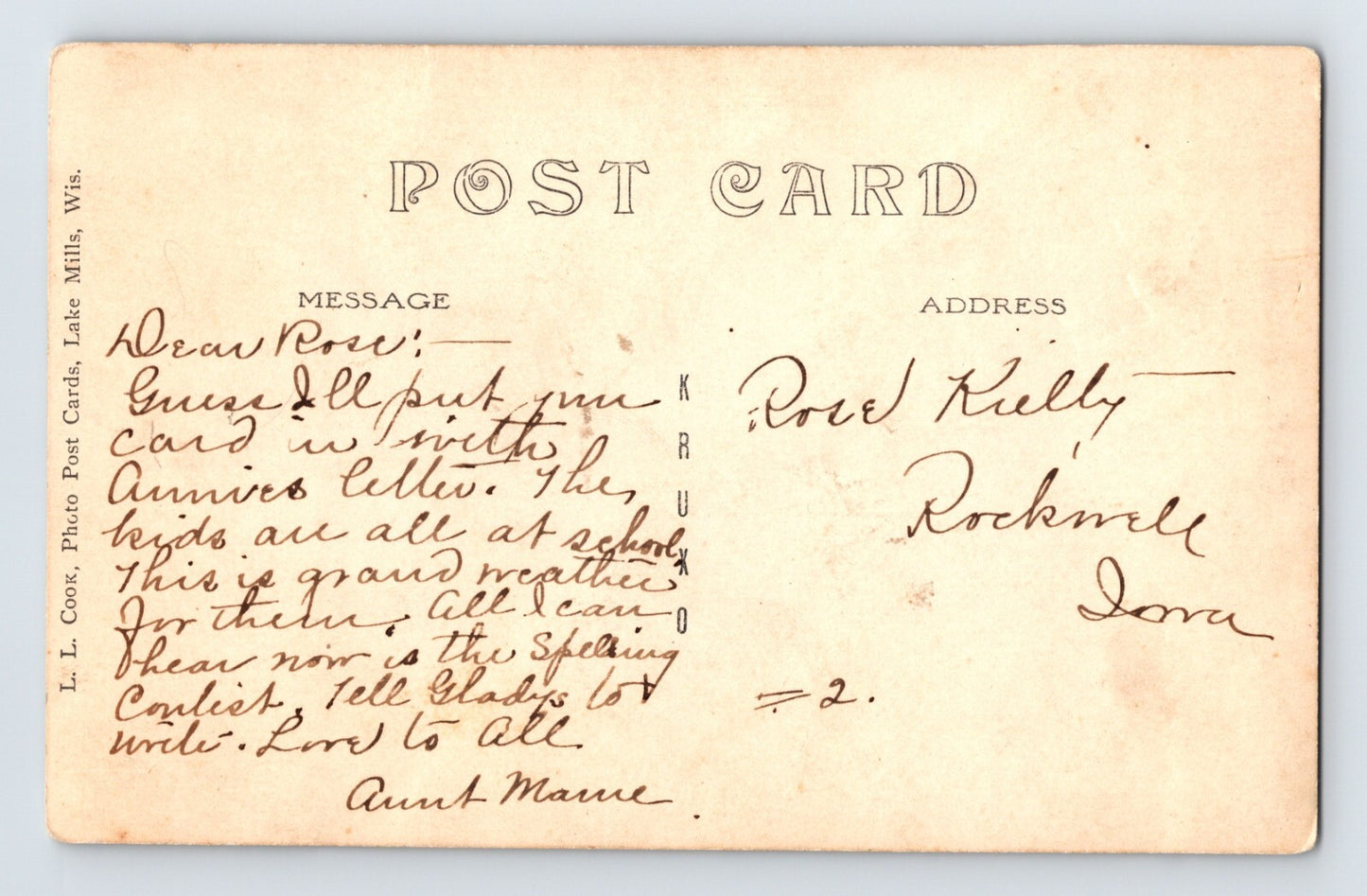 Monona Iowa German Lutheran Church 1910s RPPC Postcard Unposted Kruxo