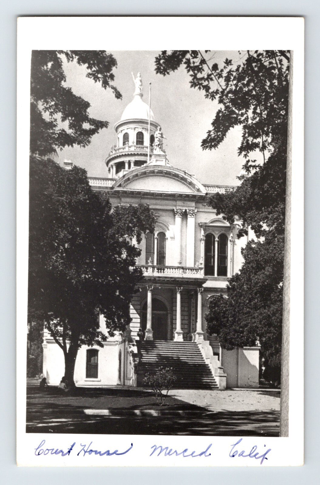 Merced California courthouse domed building civic architecture 1950s photos