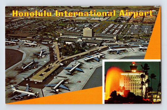 Honolulu Hawaii International Airport 1970s Postcard Unposted Chrome