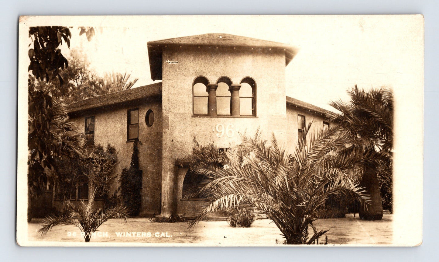 Winters California 96 Ranch Pearse 1910 Postcard RPPC Posted Undivided Back