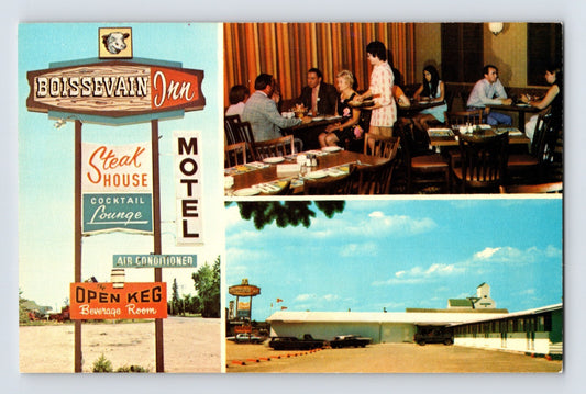 Boissevain Manitoba Canada Inn Motel Open Keg 1960s Postcard Chrome Unposted