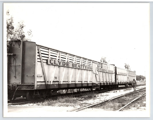 Clyde Beatty Circus 1950s Photo Railroad Train Car 8 x 10