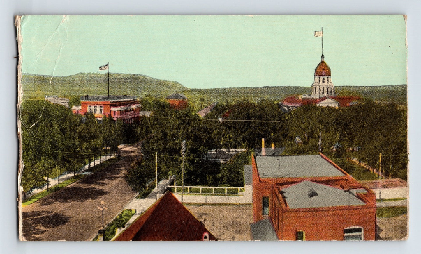 Billings Montana Downtown Panorama 1910s Five Postcard Set Posted