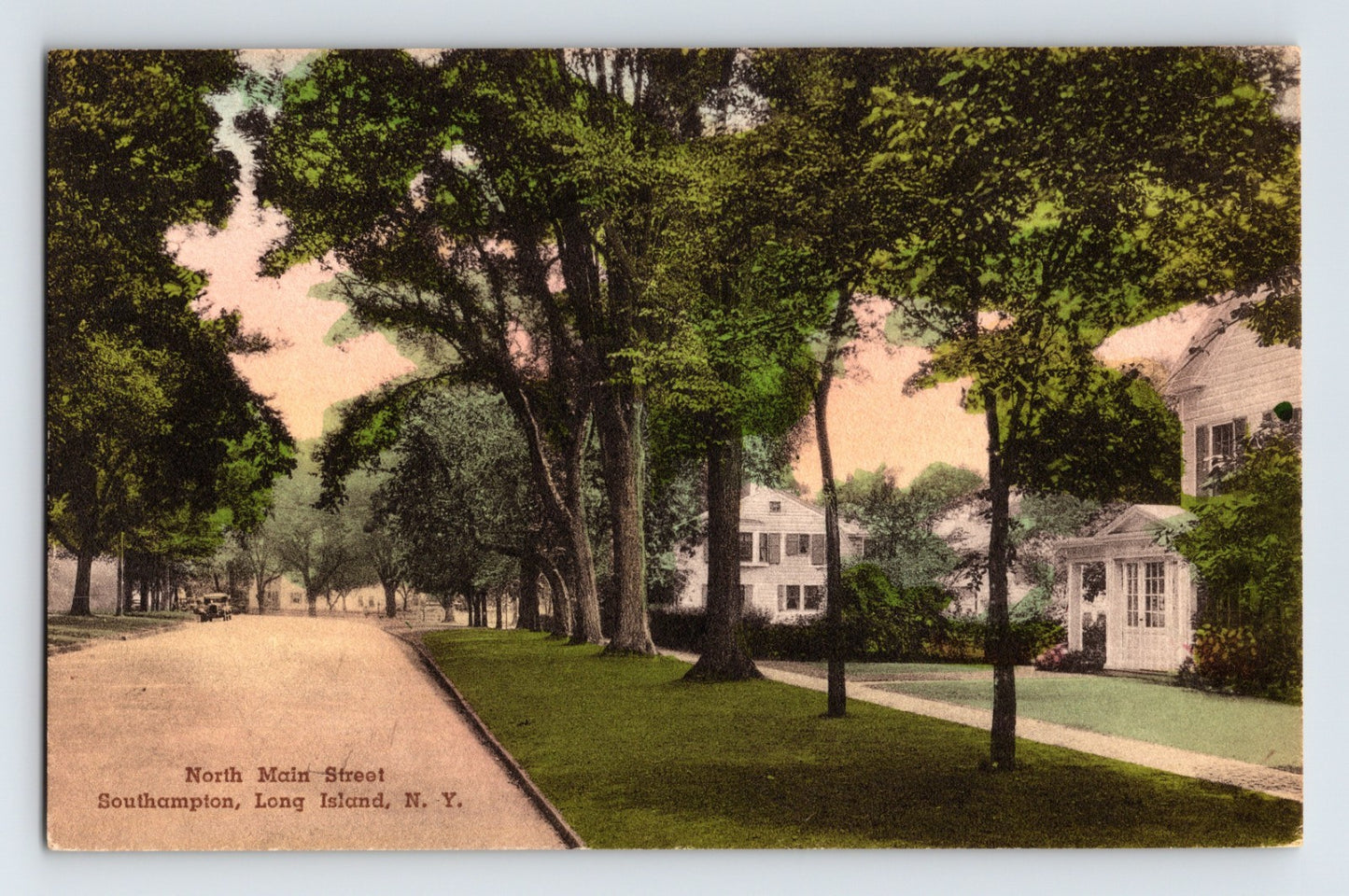 Southampton New York Long Island North Main Street 1930s Postcard Albertype