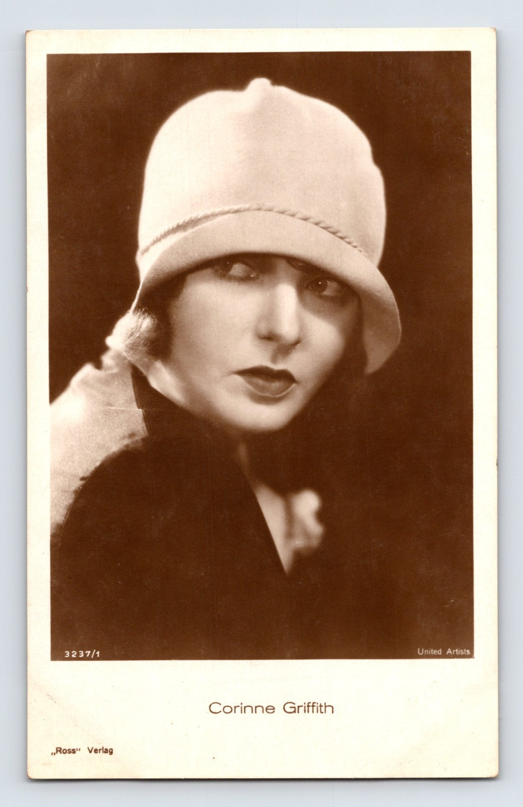 Corinne Griffith portrait 1930s silent film actress United Artists glamour photo postcard