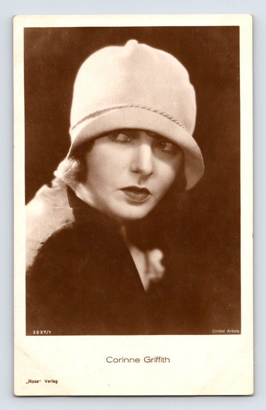 Corinne Griffith portrait 1930s silent film actress United Artists glamour photo postcard