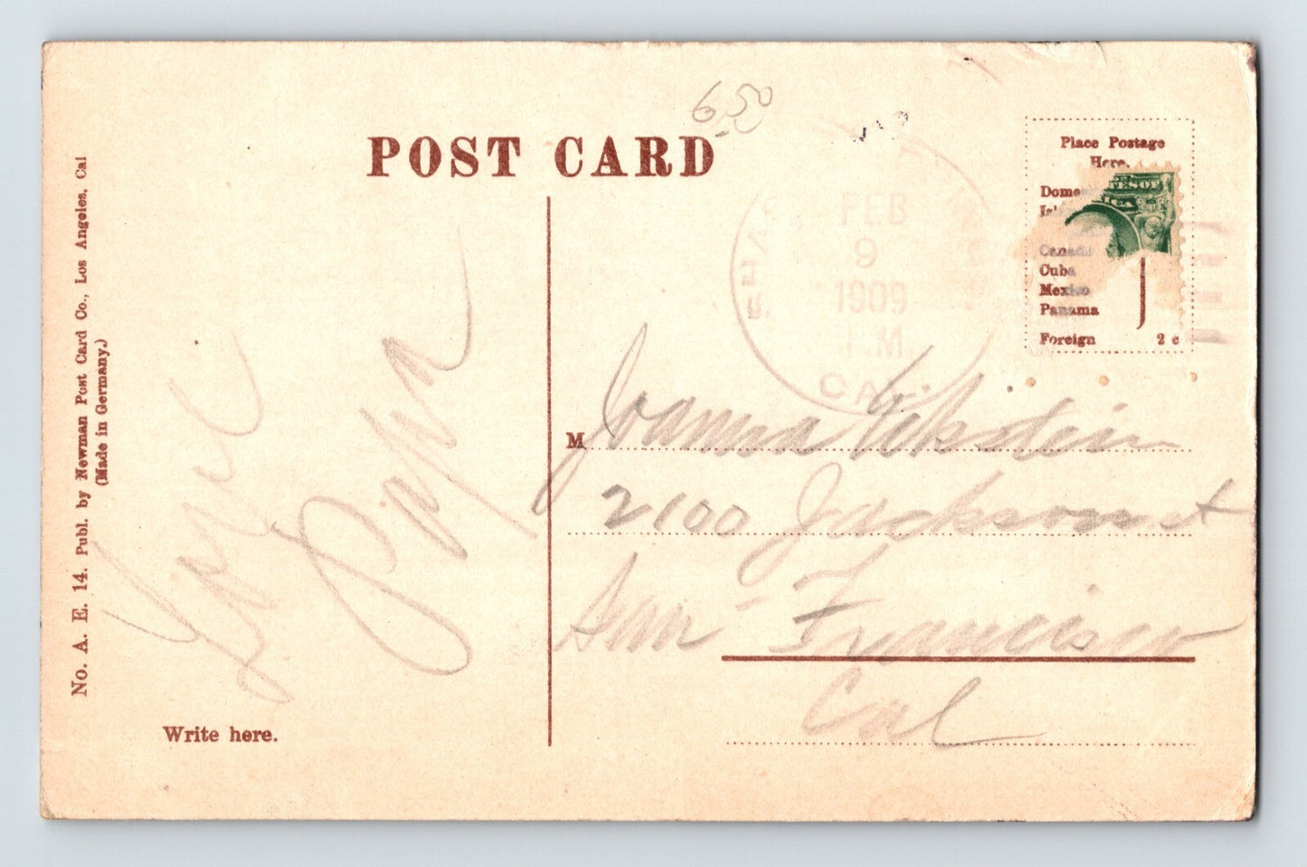 Mount Shasta California Springs Club House 1909 Postcard Posted Divided Back