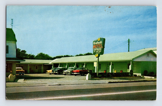 Norfolk Virginia Hendricks Motel Cottage 1960s postcard