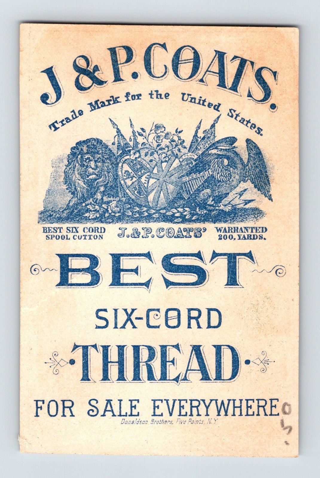 J P Coats Woman Parasol Pippin Hill Rhyme Scene 1890s Trade Card 2.5 x 4