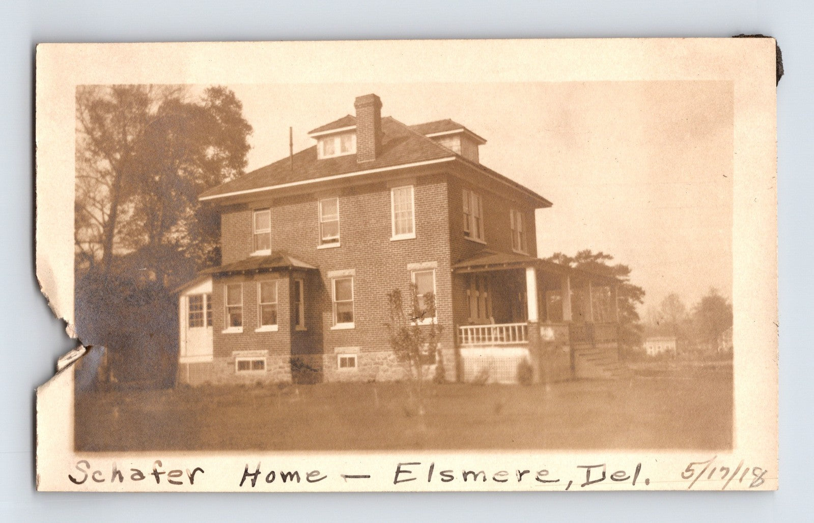 Elsmere Delaware Schafer Home residence 1918 photo