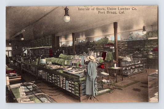 Fort Bragg California Union Lumber Company Store Interior 1909 Postcard Posted