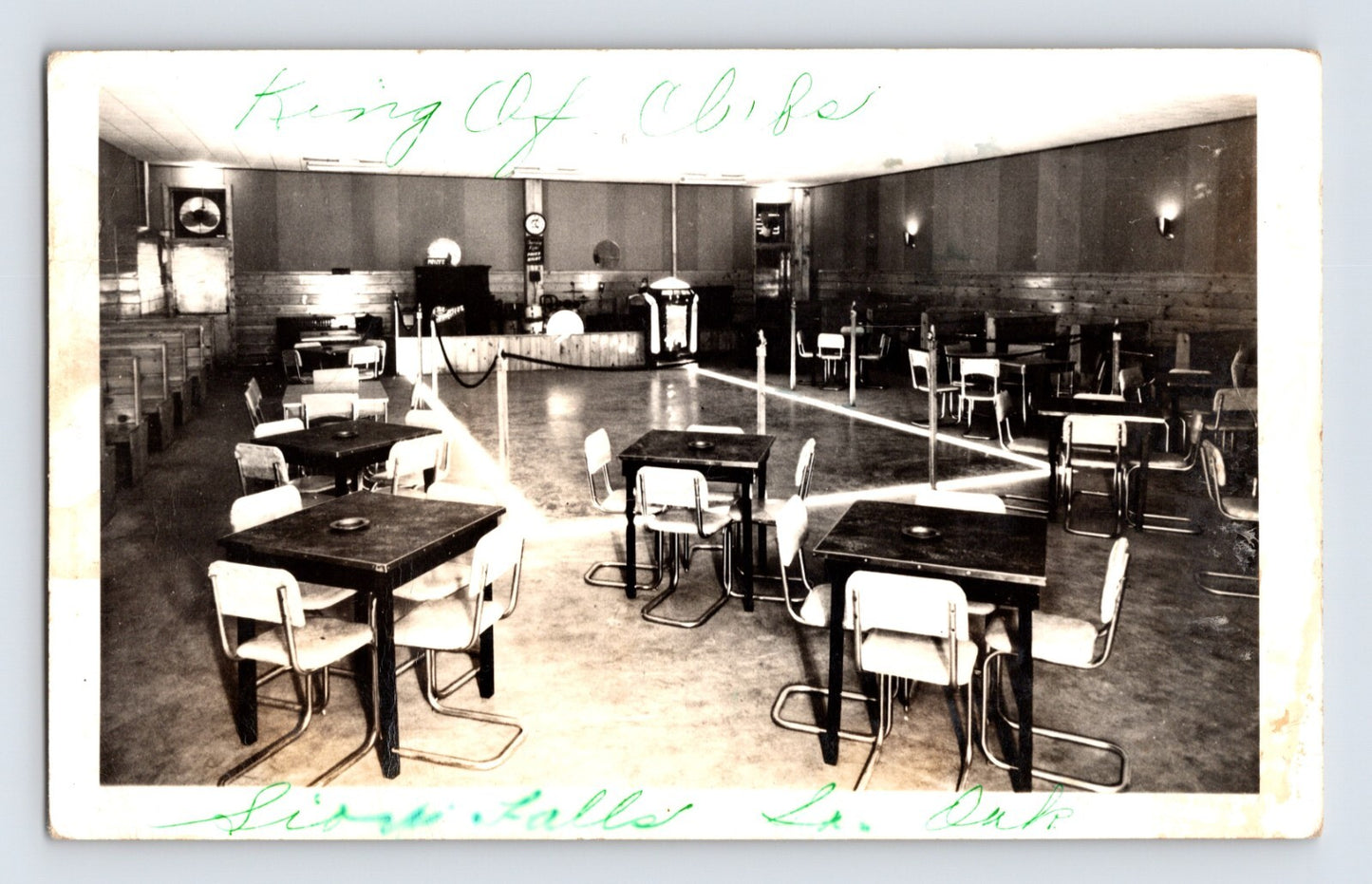 Sioux Falls South Dakota King Clubs Dancing Restaurant 1950s RPPC Postcard