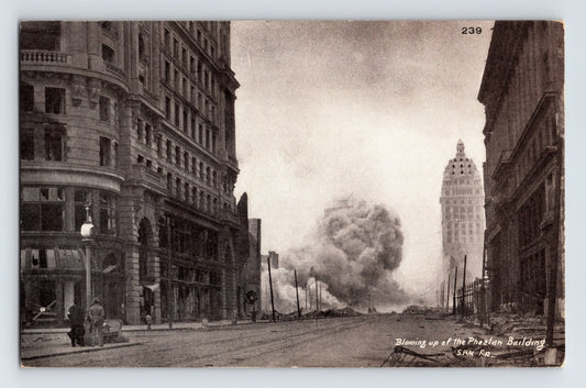 San Francisco California Phelan Building Earthquake 1906 Postcard Unposted