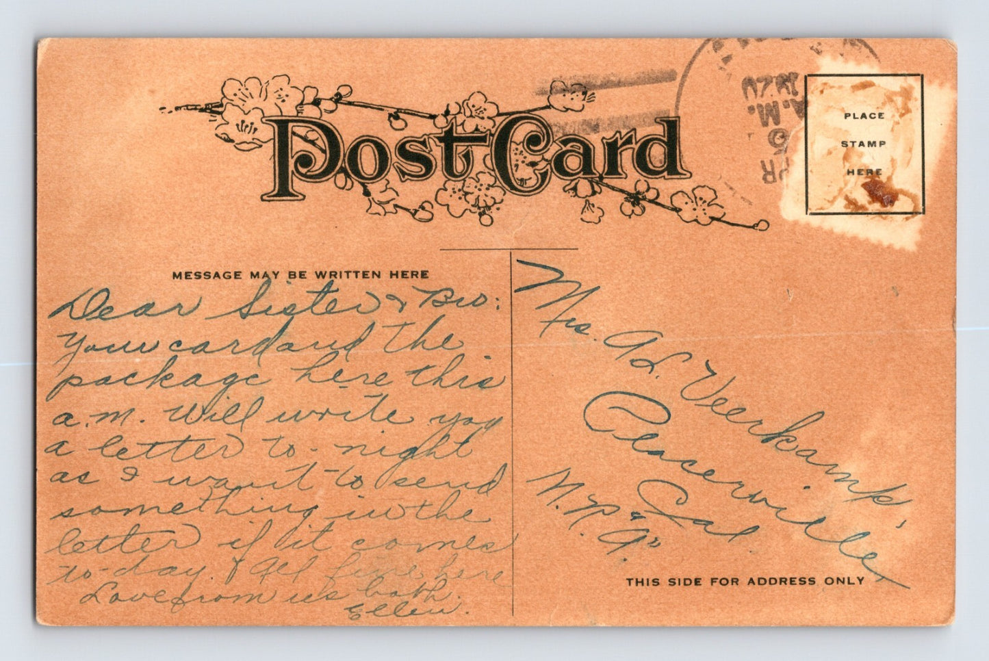 Auburn California Hotel Auburn Multi View 1920 Postcard Posted Divided Back