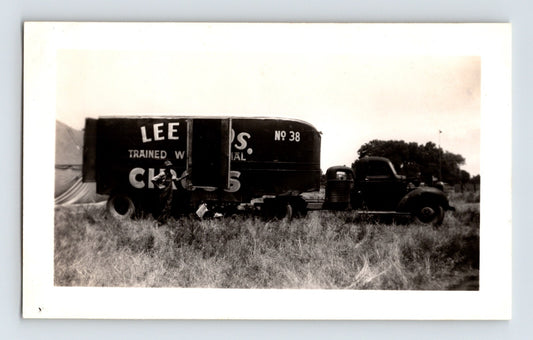 Lee Bros Circus 1943 Photo Truck Trailer Wagon 4.5 x 2.5