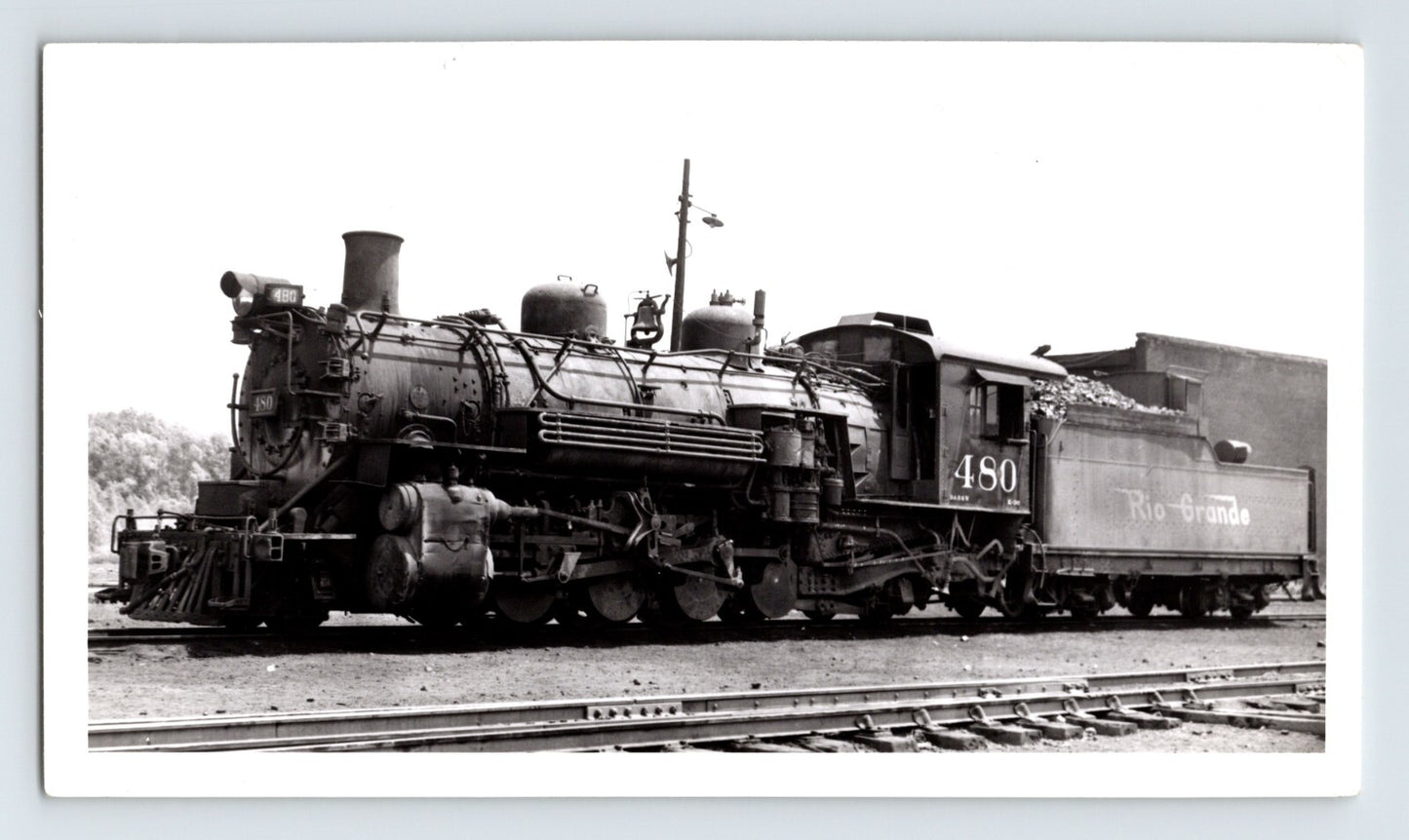 Denver Rio Grande Railroad steam locomotive number 480 1950s photo