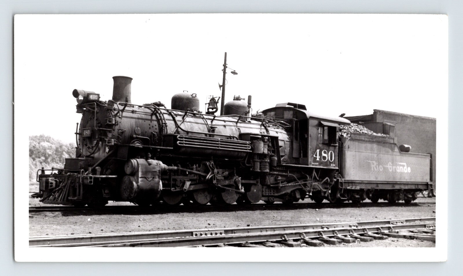 Denver Rio Grande Railroad steam locomotive number 480 1950s photo