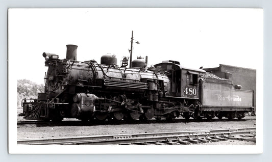 Denver Rio Grande Railroad steam locomotive number 480 1950s photo