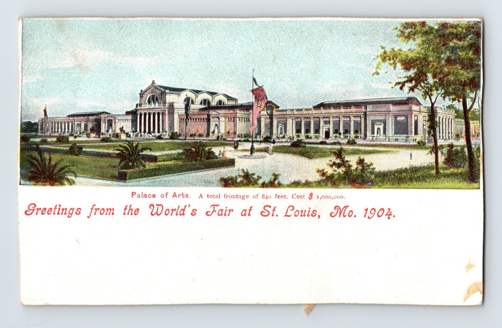 St Louis Missouri 1904 Worlds Fair Palace of Arts Louisiana Purchase Exposition postcard