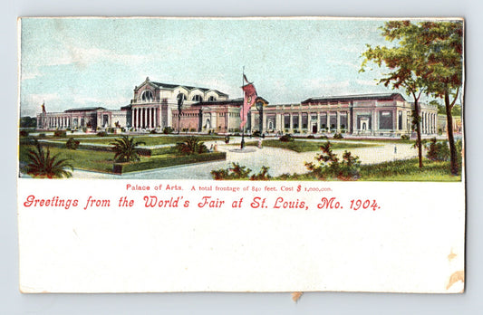 St Louis Missouri 1904 Worlds Fair Palace of Arts Louisiana Purchase Exposition postcard