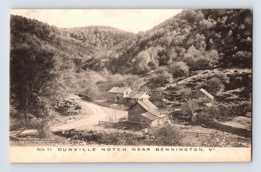 Bennington Vermont Dunville Notch rural mountain valley postcard 1910s