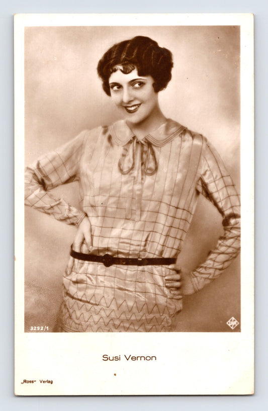 Susi Vernon Silent Film Star 1930s RPPC Postcard Ross Verlag Portrait