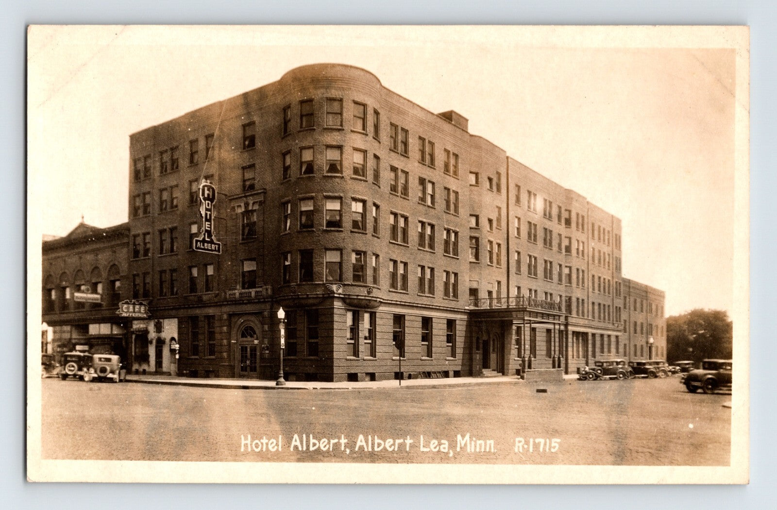 Albert Lea Minnesota Hotel Albert downtown photo postcard