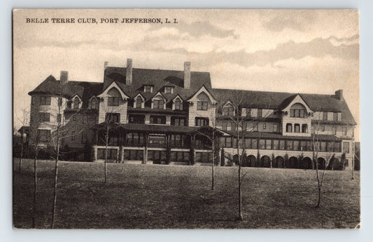 Port Jefferson Long Island New York Belle Terre Club exterior 1910 postcard