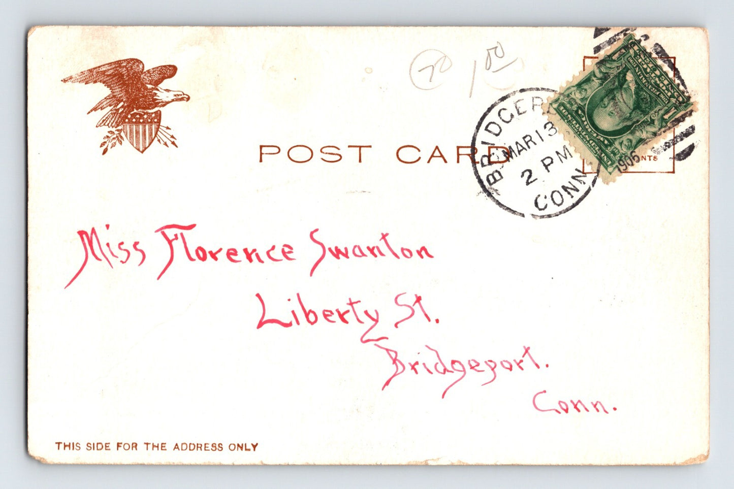 Los Angeles California Santa Fe Railroad La Grande Station Depot 1906 Postcard