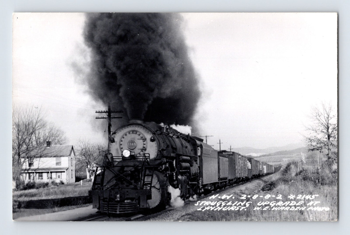 steam locomotive 2-8-8-2 freight train Lynnhurst Massachusetts photo