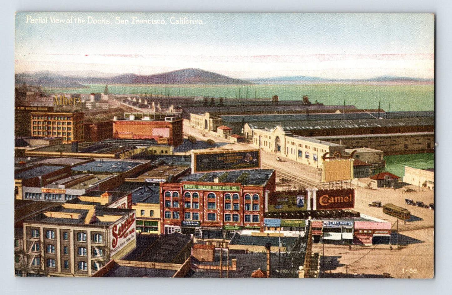 San Francisco California Docks Camel Cigarettes 1910s Postcard Unposted Divided