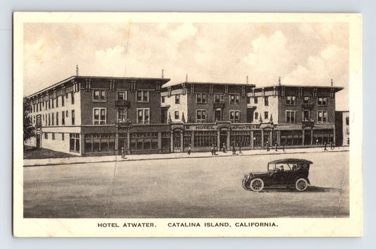 Avalon California Hotel Atwater 1920s Postcard Posted Undivided