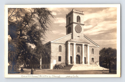 Honolulu Hawaii Congregational Mission Church 1930s RPPC Postcard