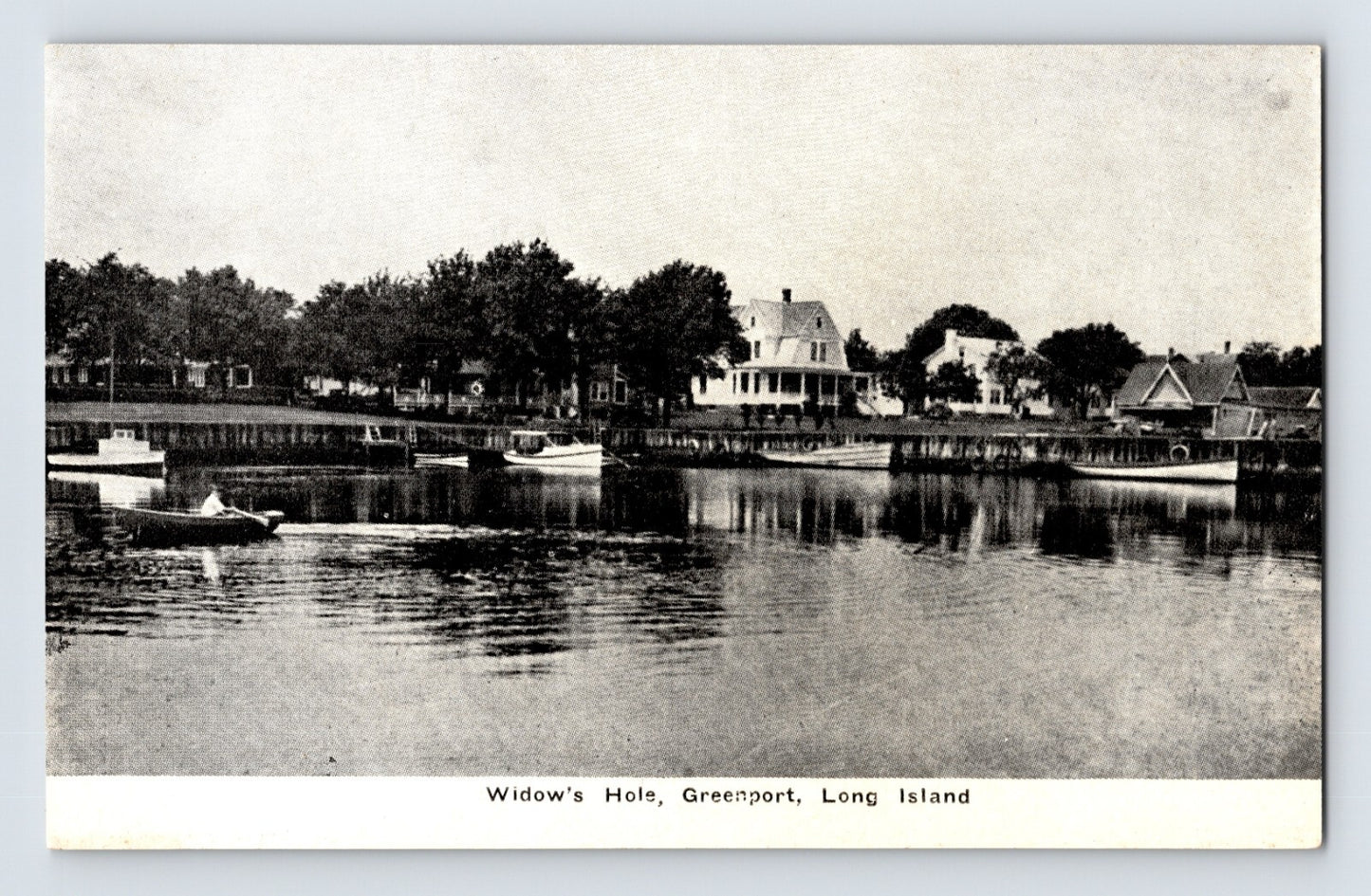 Greenport New York Long Island Widows Hole 1920s Postcard Unposted Divided Back