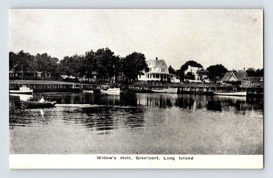 Greenport New York Long Island Widows Hole 1920s Postcard Unposted Divided Back
