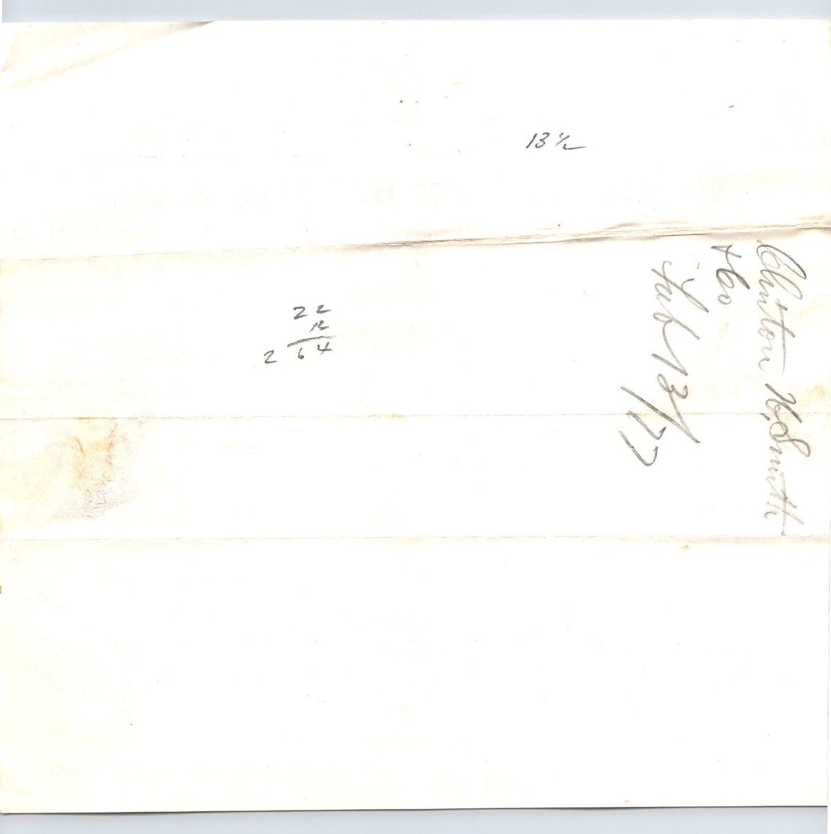 New York City 1877 Clinton H. Smith Shirt Fronts Billhead - 8.5 x 8