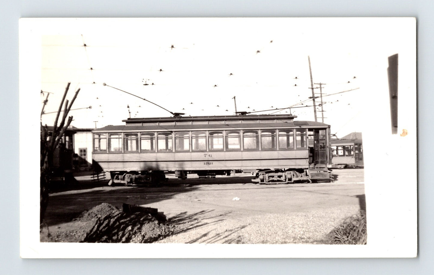 San Jose California electric streetcar trolley 1940s railway photo overhead wires
