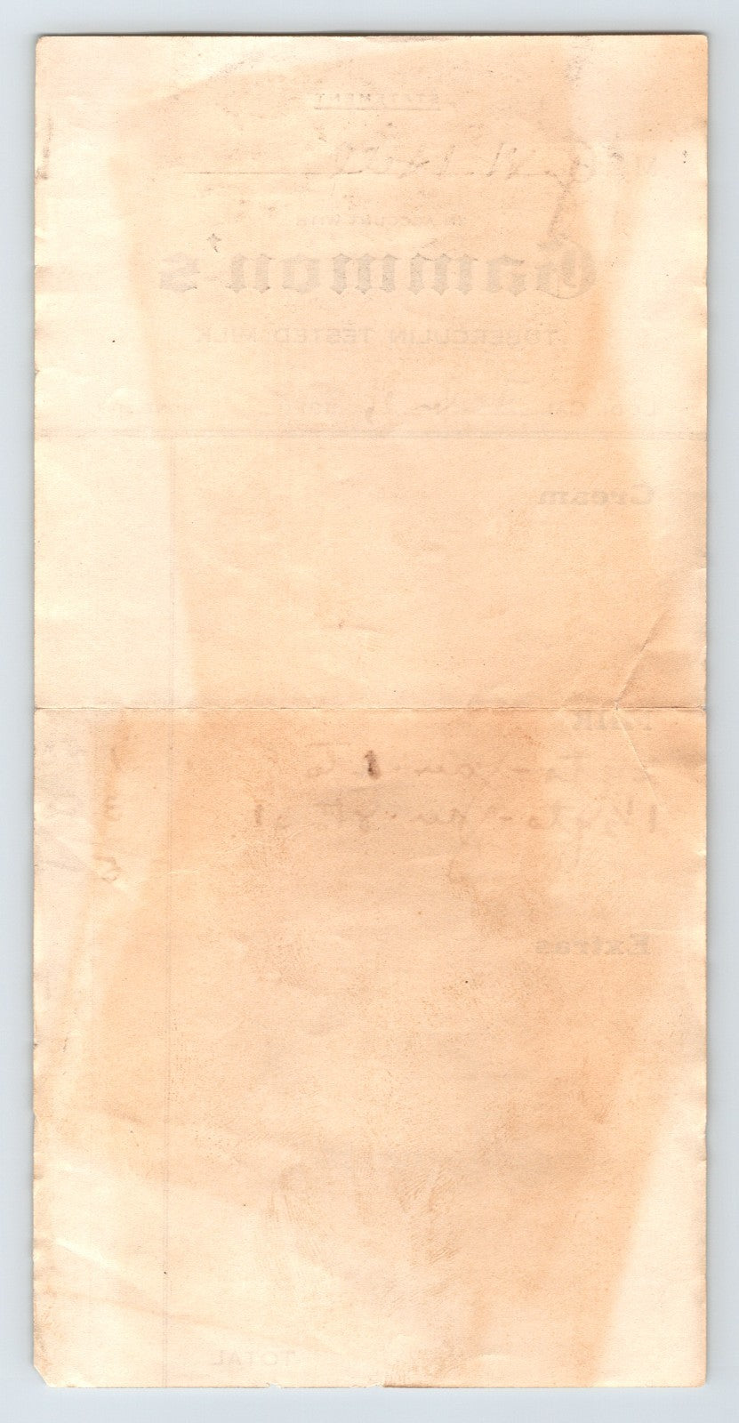 Lodi California 1918 Gammon Tuberculin Tested Milk Billhead 8 x 4