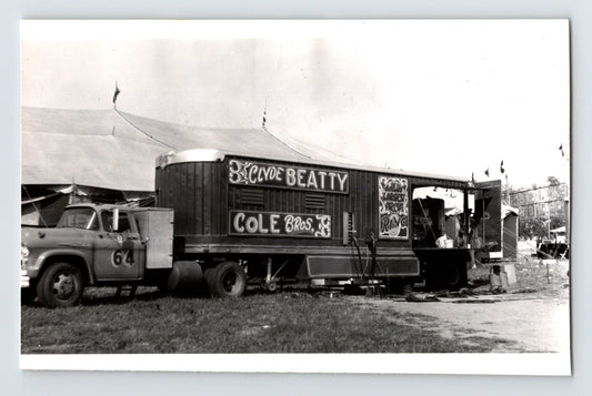 Clyde Beatty Cole Bros Circus 1950s Photo Tent Truck - 3.5 x 5.5