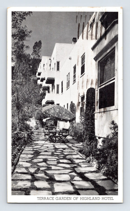 Hollywood California Highland Hotel 1940s Postcard Posted Chrome