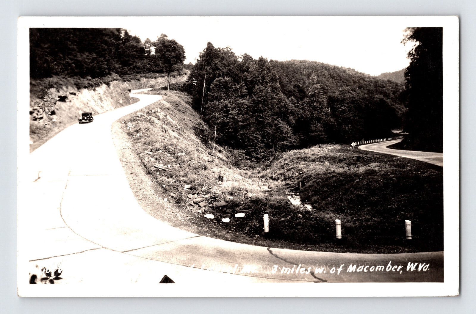 Macomber West Virginia Mount Laurel winding road automobile 1940s photo