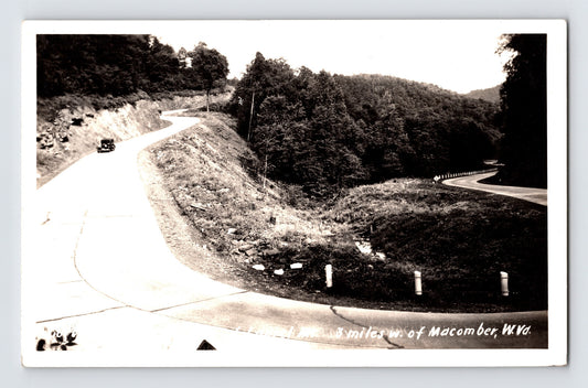 Macomber West Virginia Mount Laurel winding road automobile 1940s photo
