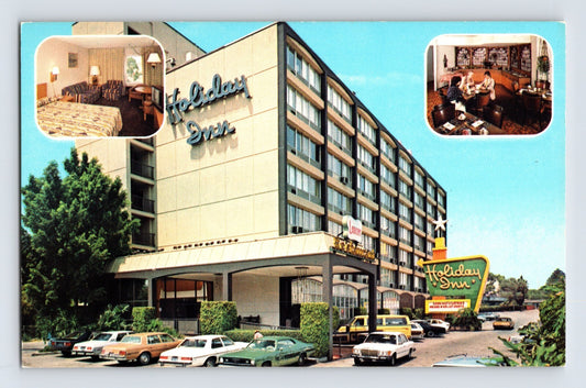 Los Angeles California Holiday Inn Chinatown 1970s Postcard Undivided Chrome
