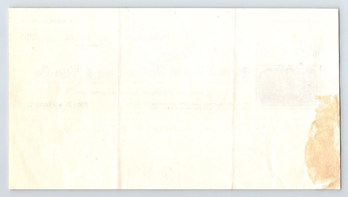 Butte Montana Butte Sewer Pipe Tile Co Portland Cement Billhead 8 x 4.5