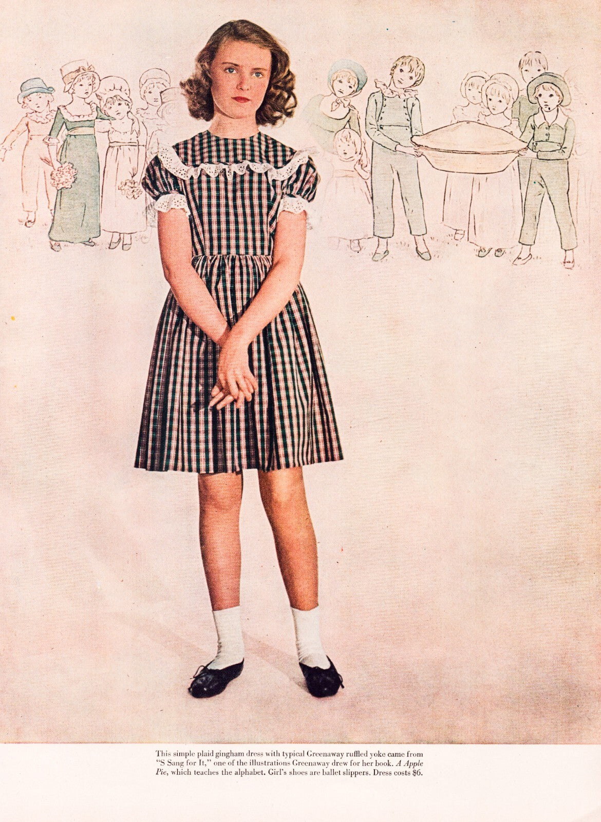 Kate Greenaway Little Girl Dresses 1947 Print Ad 4 Pages 10.5 x 13.5