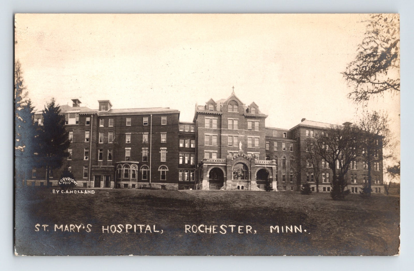 Rochester Minnesota St Marys Hospital exterior photo 1910 postcard building facade