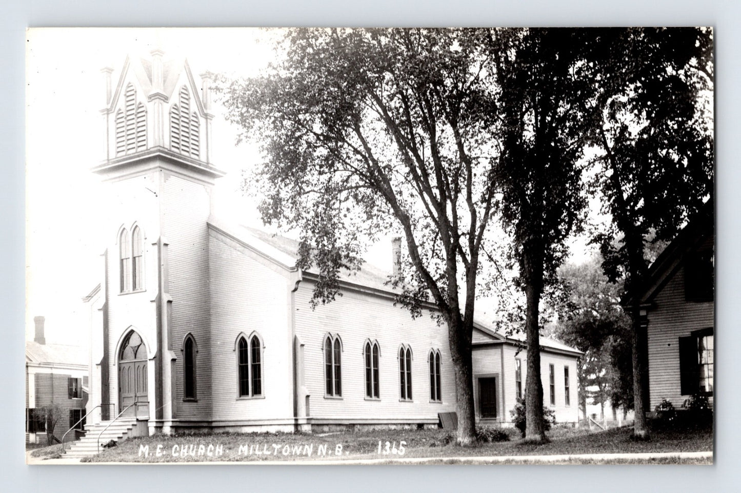 Milltown New Brunswick Methodist Church 1950s RPPC Postcard Unposted