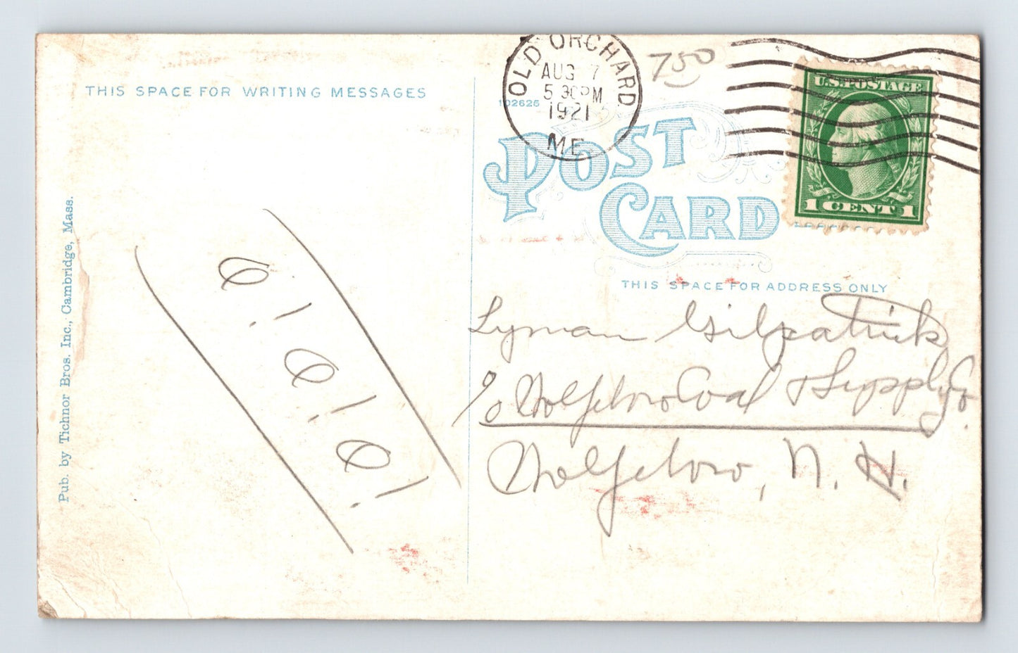 Old Orchard Beach Maine Jack Rabbit Roller Coaster Whip 1921 Postcard Posted