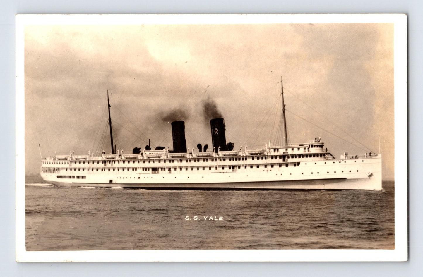 SS Yale Los Angeles Steamship Company passenger liner ocean real photo postcard 1930s