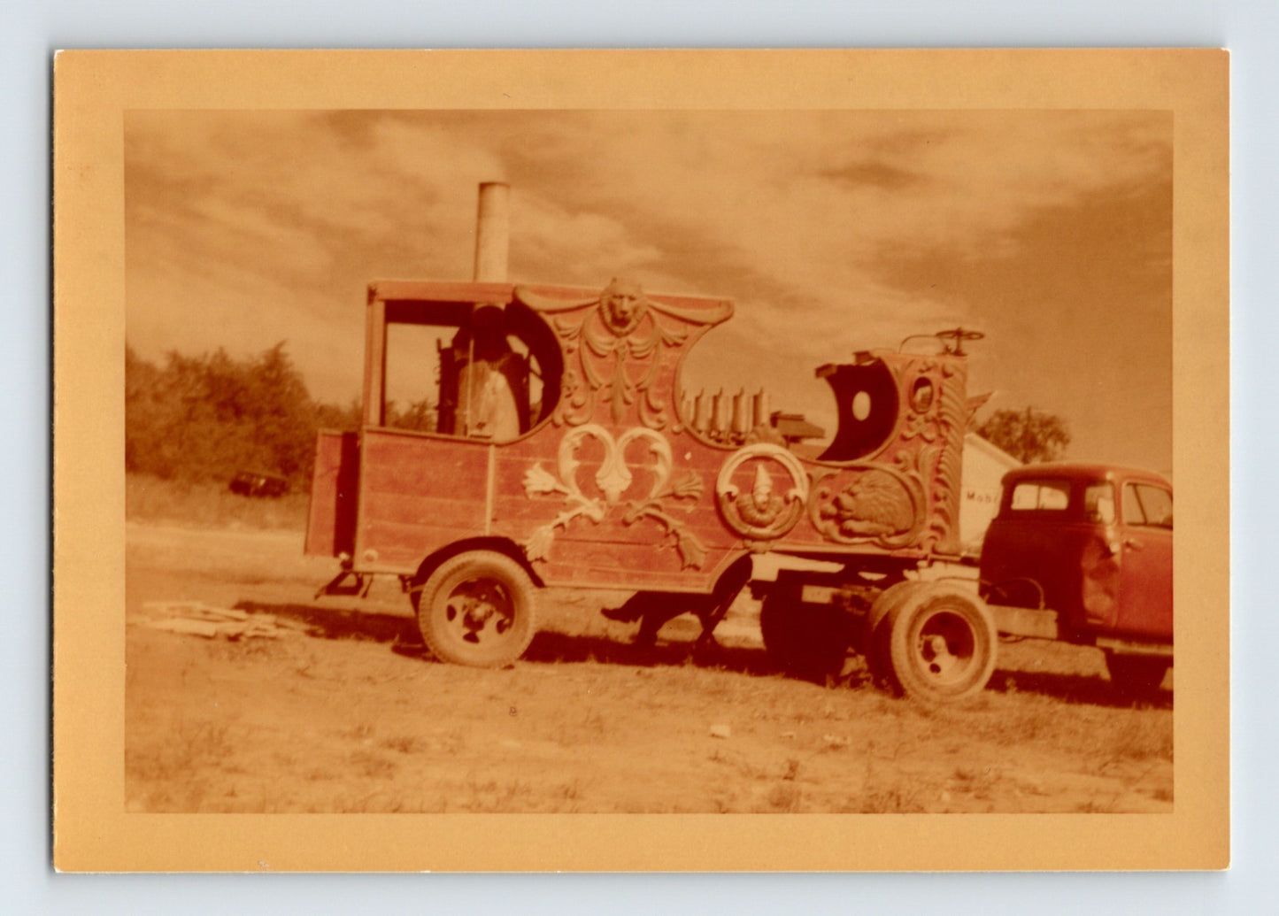 King Brothers Circus 1950s Photo Calliope Wagon Trailer 3.5 x 5